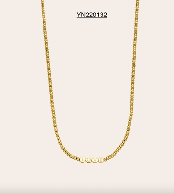 Цепь шарика ВЛЮБЛЕННОСТИ 3д ожерель моды нержавеющей стали золота КЭ к роскошная