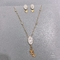 Ожерелье и серьги из золота 14k CE SS Steel Four Leaf Clover Jewelry