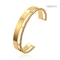 Эксклюзивный дизайнерский браслет из нержавеющей стали с двойным кольцом из 18-каратного золота
