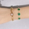 независимый дизайнерский бренд, круглый браслет из зеленой ракушки, ручная цепочка из нержавеющей стали