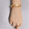 Эксклюзивный дизайнерский браслет из нержавеющей стали с двойным кольцом из 18-каратного золота