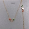 Роскошный бренд из нержавеющей стали Tricolor Shell ожерелье комплект ювелирных изделий простой браслет