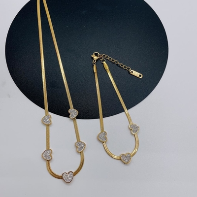 Ожерелье сердца жемчуга PAVOI пресноводное установило золото 14K покрытый для женщин