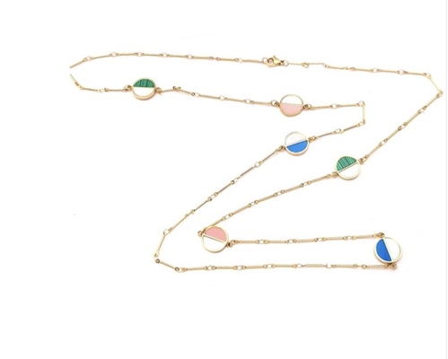 Многократная цепь ожерелья красочной партии L.Vicharm длинная красит ожерелья раковины