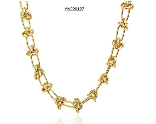 Ожерелья тяжелого металла стиля джинсовой ткани ожерелья золота вращающего момента хип-хопа СС стальные