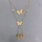 Ожерелье нержавеющей стали золота 14k свадьбы с подвеской бабочки
