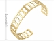 Bangle нержавеющей стали золота браслета 24k шарика золота бренда Superfluity широкий неубедительный