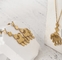 Наборы ювелирных изделий золота Sanfenly для золота девушек женщин наслоили ювелирные изделия золота колец костяшки цепных браслетов ожерелиь
