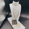 Новый прибытие Модные линии Новейший золотой цвет Нержавеющая сталь Серёжка, ожерелье, браслетные наборы для леди