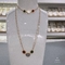Роскошный бренд из нержавеющей стали Tricolor Shell ожерелье комплект ювелирных изделий простой браслет