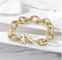 Американская мода браслет из 14-каратного золота с простой золотой пряжкой в ​​стиле INS