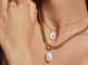 Ожерелье с подвеской из нержавеющей стали Saya в форме жемчуга